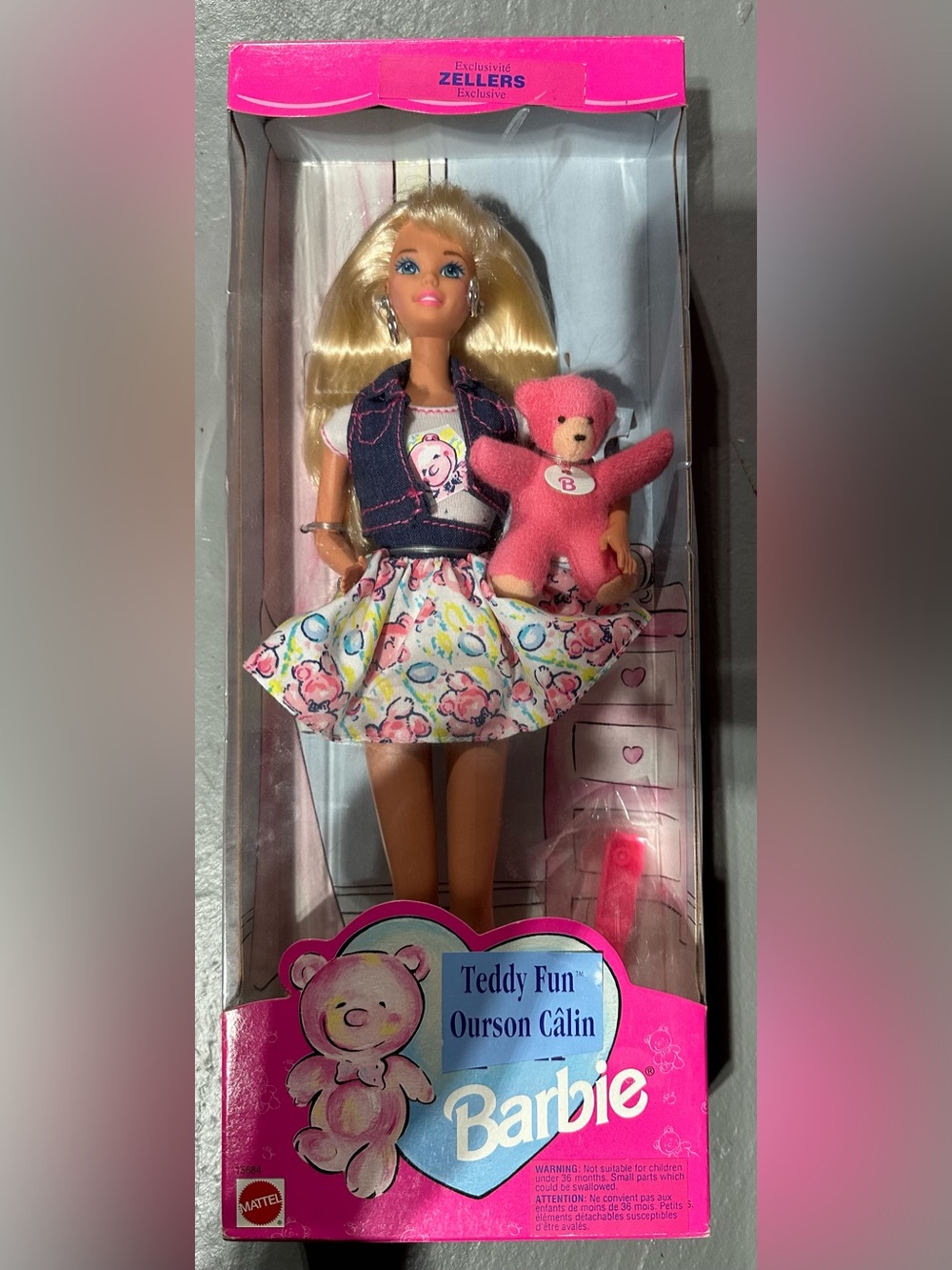 RARE Barbie Teddy Fun Ourson Câlin Zellers Exclusive